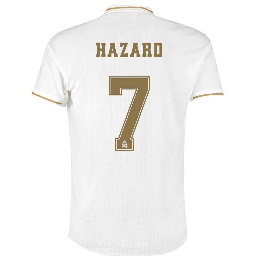 Hombre Eden Hazard 7 1ª Equipación Blanco Camiseta 2019/20 La Camisa Chile