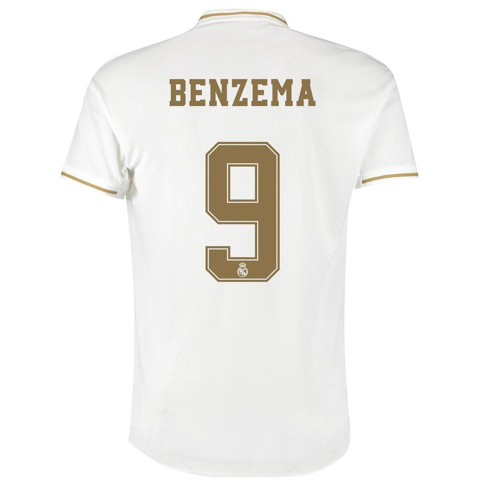 Hombre Karim Benzema 9 1ª Equipación Blanco Camiseta 2019/20 La Camisa Chile
