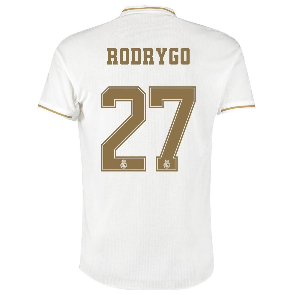 Hombre Rodrygo 27 1ª Equipación Blanco Camiseta 2019/20 La Camisa Chile