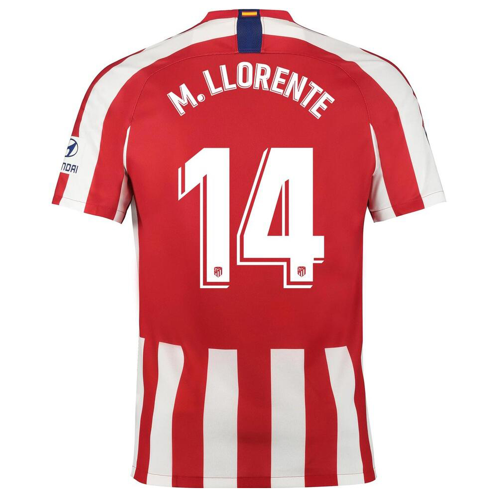 Hombre Marcos Llorente 14 1ª Equipación Rojo Camiseta 2019/20 La Camisa Chile