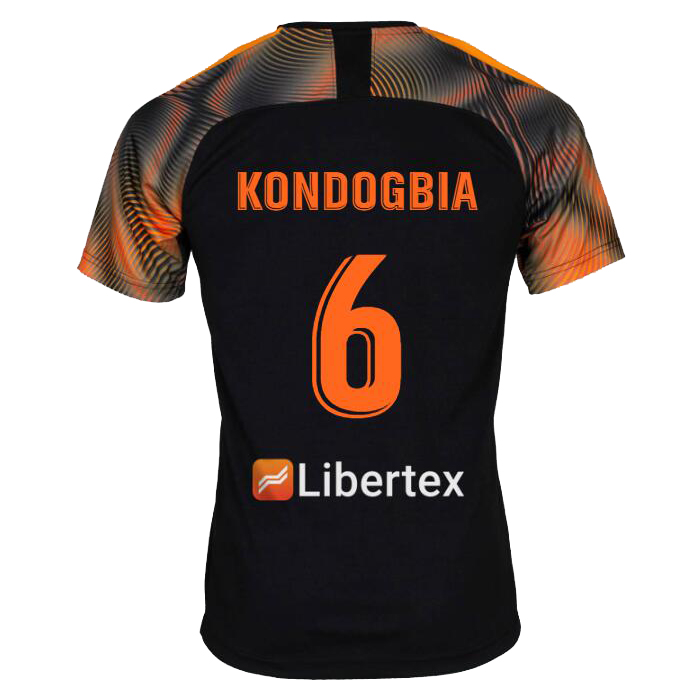 Hombre Geoffrey Kondogbia 6 2ª Equipación Negro Camiseta 2019/20 La Camisa Chile