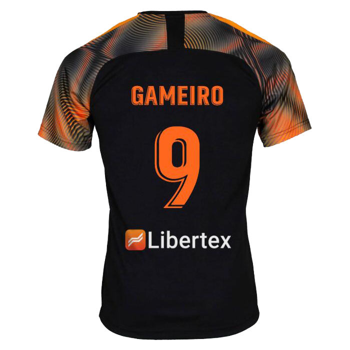 Hombre Kevin Gameiro 9 2ª Equipación Negro Camiseta 2019/20 La Camisa Chile