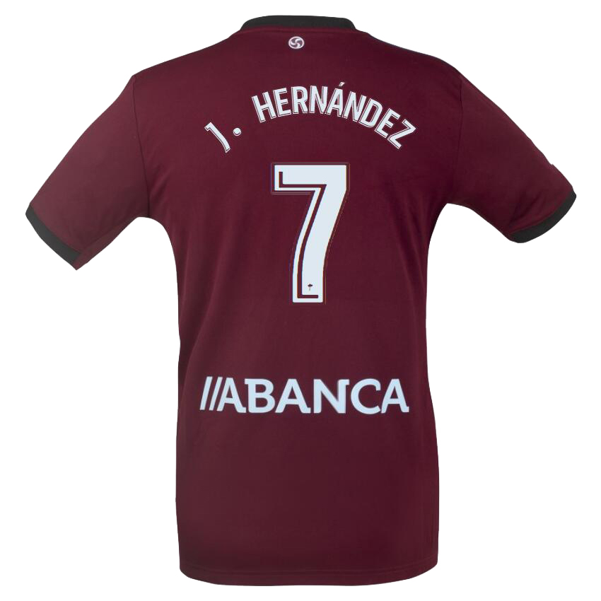 Hombre Juan Hernandez 7 2ª Equipación Vino Rojo Camiseta 2019/20 La Camisa Chile