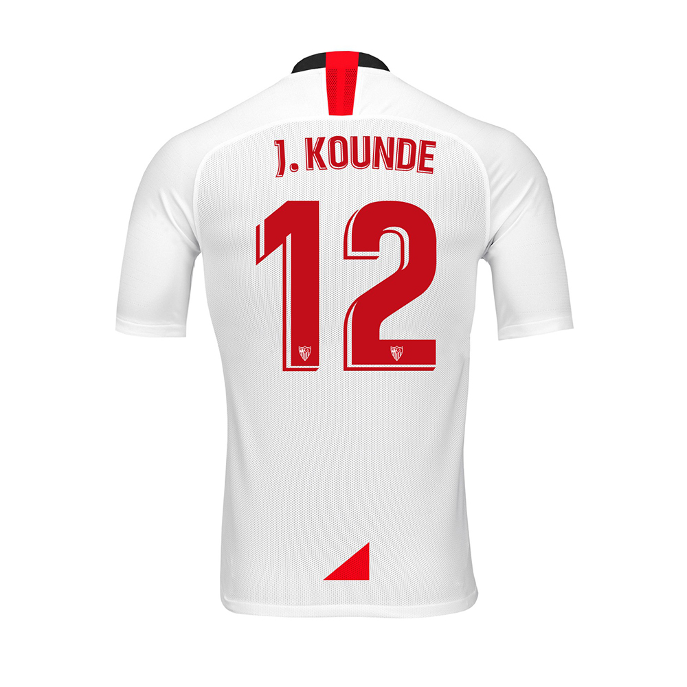 Hombre Jules Kounde 12 1ª Equipación Blanco Camiseta 2019/20 La Camisa Chile