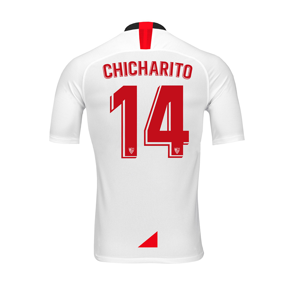Hombre Chicharito 14 1ª Equipación Blanco Camiseta 2019/20 La Camisa Chile