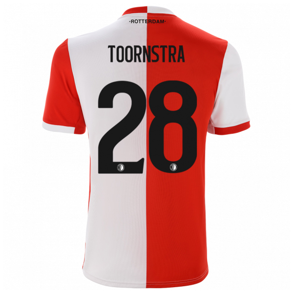 Hombre Jens Toornstra 28 1ª Equipación Rojo Blanco Camiseta 2019/20 La Camisa Chile