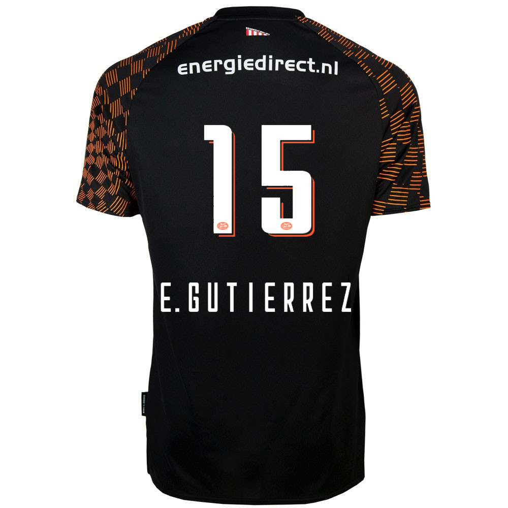 Hombre Erick Gutierrez 15 2ª Equipación Negro Camiseta 2019/20 La Camisa Chile