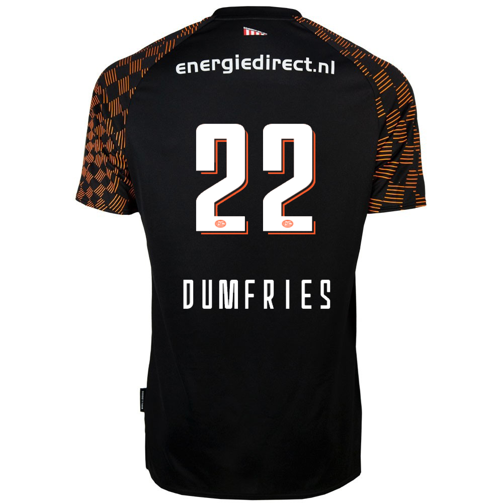 Hombre Denzel Dumfries 22 2ª Equipación Negro Camiseta 2019/20 La Camisa Chile