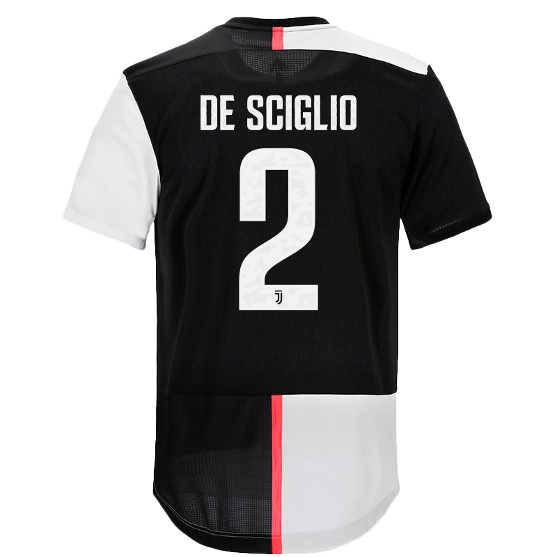 Hombre Mattia De Sciglio 2 1ª Equipación Blanco Negro Camiseta 2019/20 La Camisa Chile