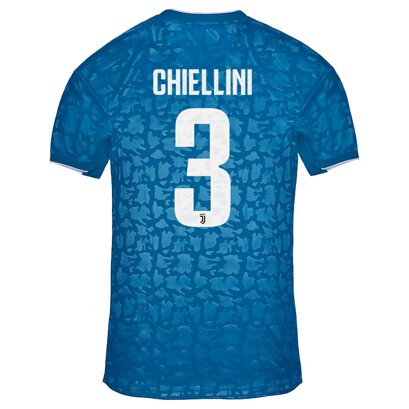 Hombre Giorgio Chiellini 3 3ª Equipación Azul Camiseta 2019/20 La Camisa Chile