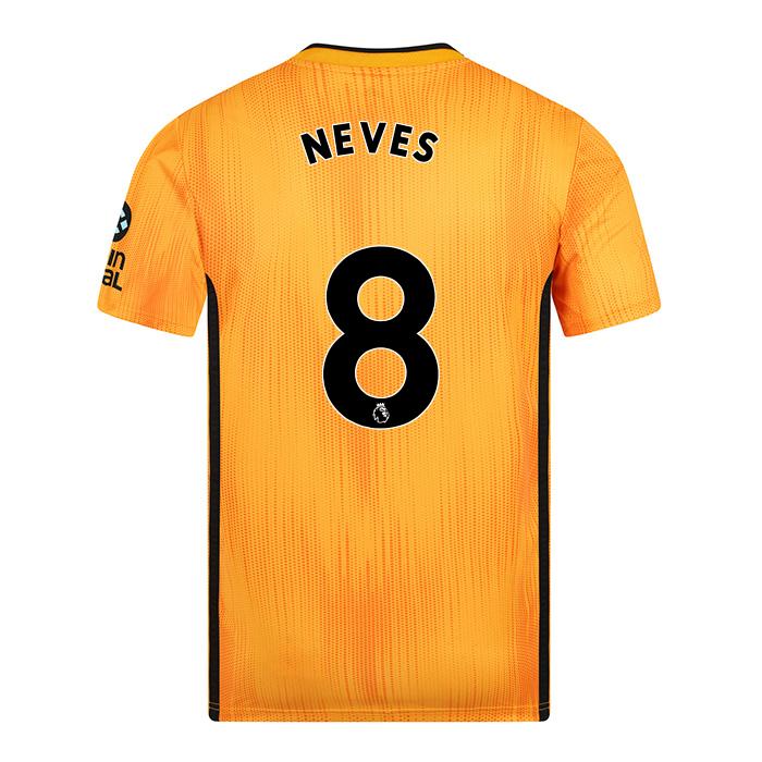 Hombre Ruben Neves 8 1ª Equipación Amarillo Camiseta 2019/20 La Camisa Chile