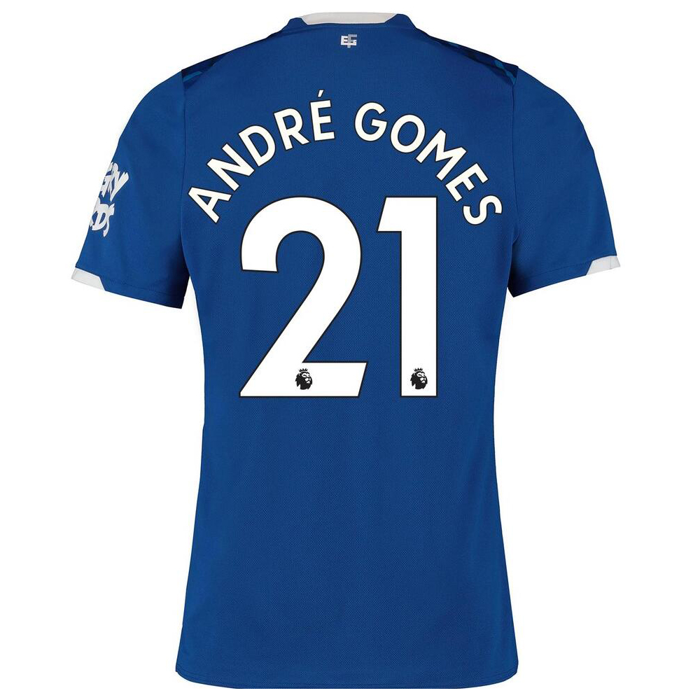 Hombre Andre Gomes 21 1ª Equipación Azul Real Camiseta 2019/20 La Camisa Chile
