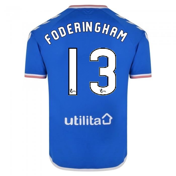 Hombre Wes Foderingham 13 1ª Equipación Azul Camiseta 2019/20 La Camisa Chile