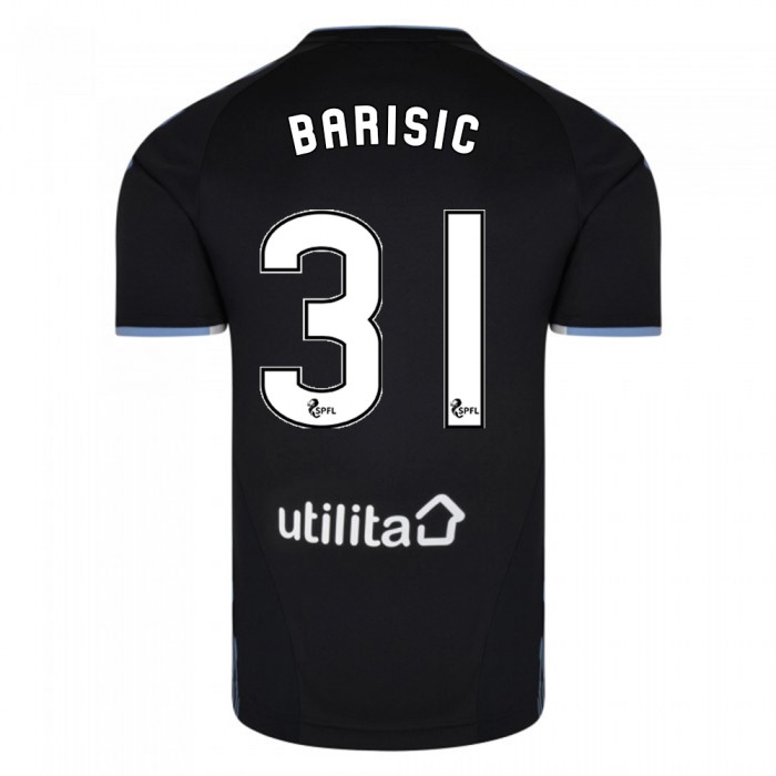 Hombre Borna Barisic 31 2ª Equipación Negro Camiseta 2019/20 La Camisa Chile
