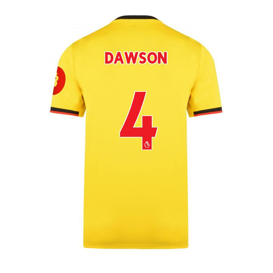 Hombre Craig Dawson 4 1ª Equipación Amarillo Camiseta 2019/20 La Camisa Chile