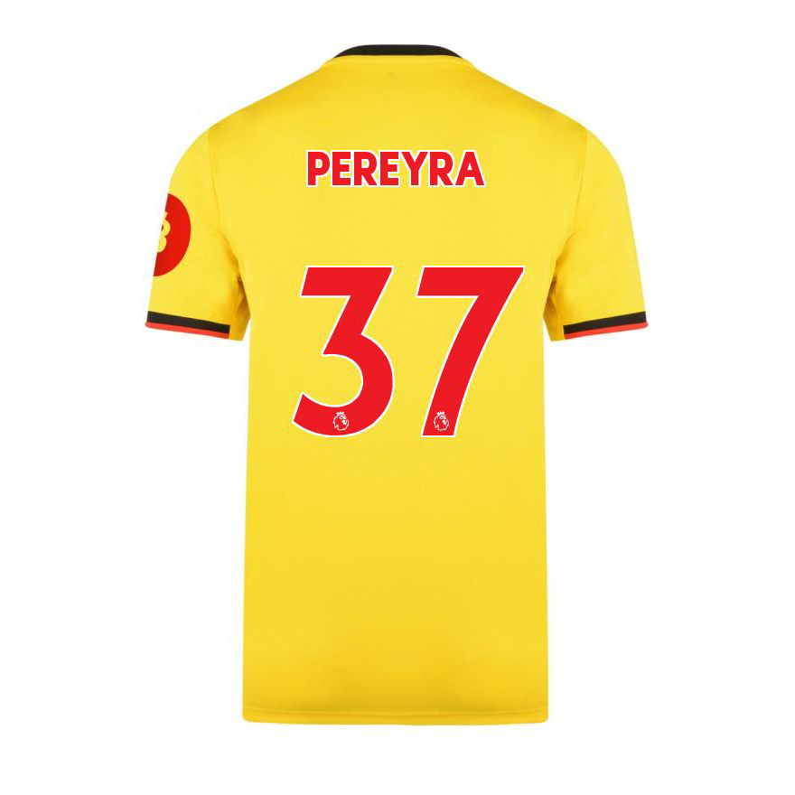 Hombre Roberto Pereyra 37 1ª Equipación Amarillo Camiseta 2019/20 La Camisa Chile