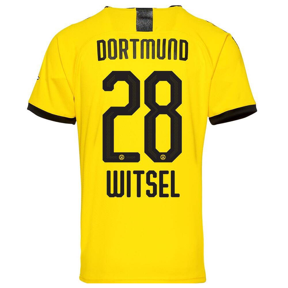 Hombre Witsel 28 1ª Equipación Amarillo Camiseta 2019/20 La Camisa Chile