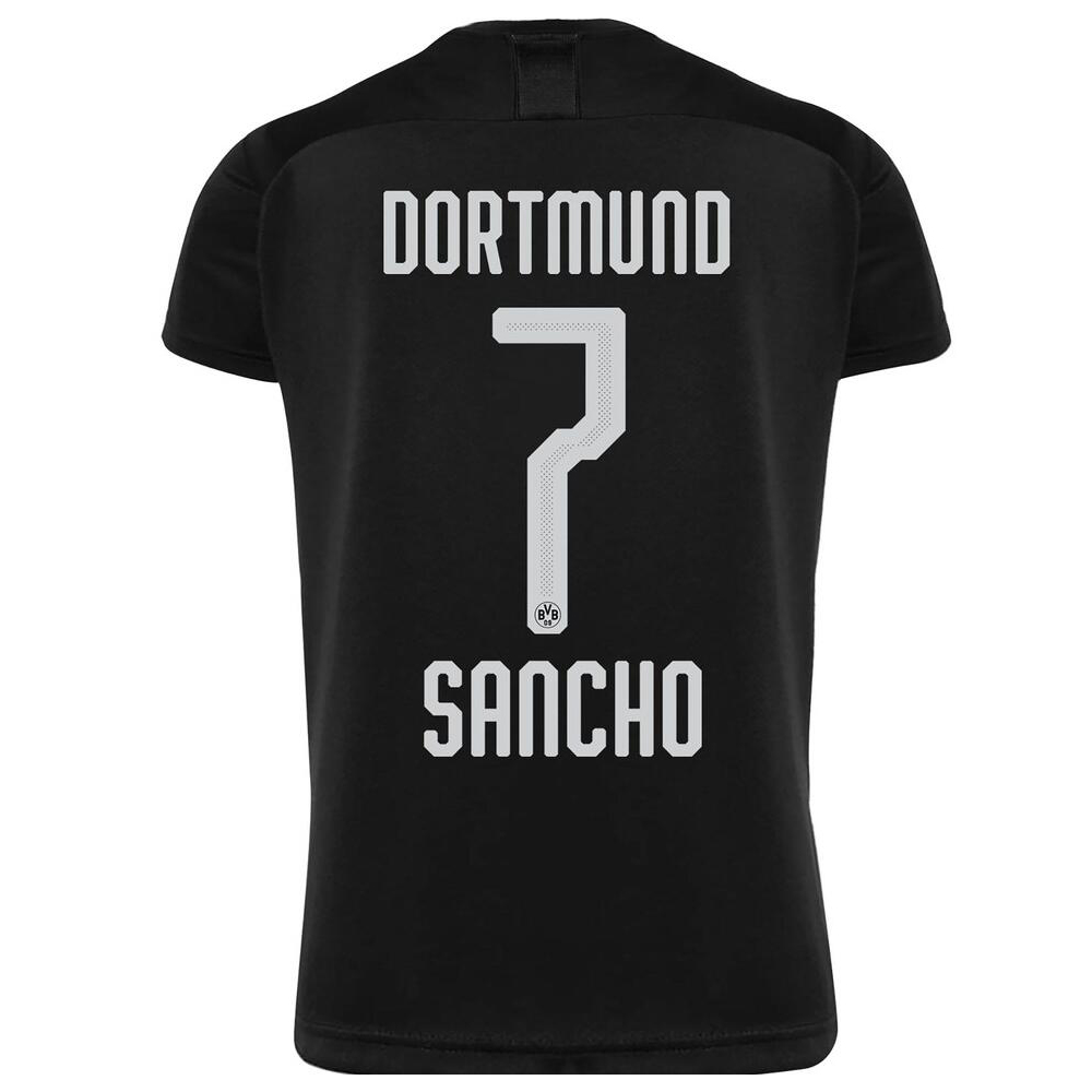 Hombre Sancho 7 2ª Equipación Negro Camiseta 2019/20 La Camisa Chile
