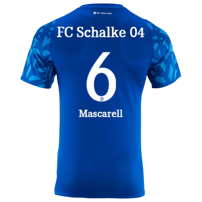 Hombre Omar Mascarell 6 1ª Equipación Azul Camiseta 2019/20 La Camisa Chile