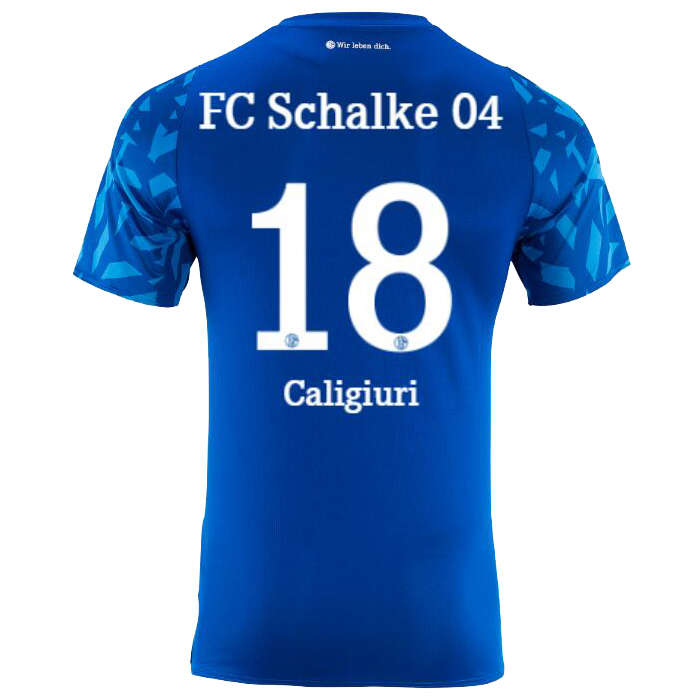 Hombre Daniel Caligiuri 18 1ª Equipación Azul Camiseta 2019/20 La Camisa Chile