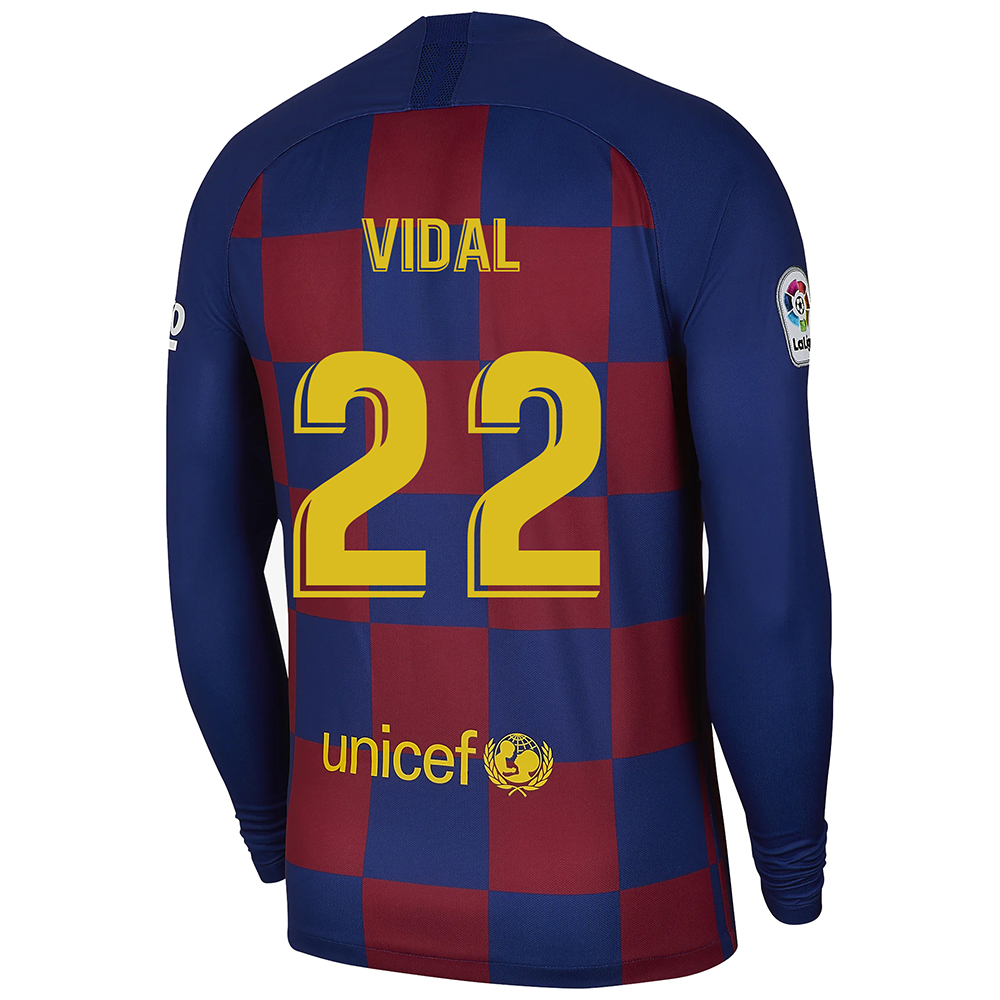 Arturo Vidal 22 1ª Azul Rojo Camiseta de Manga 2019/20 La Camisa Chile