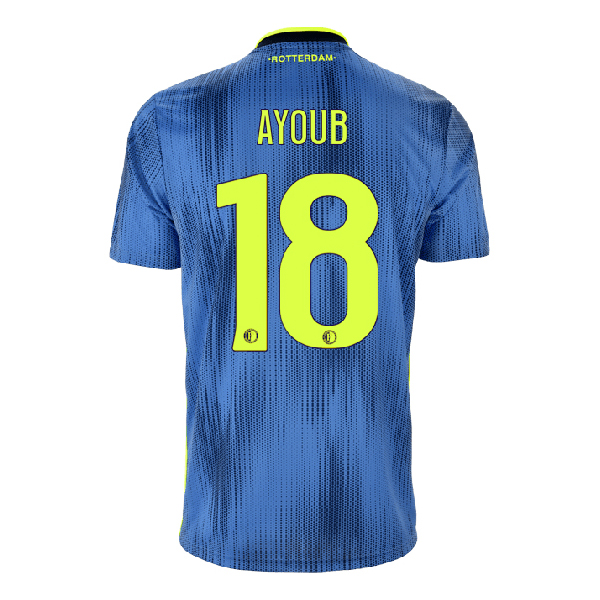 Niño Yassin Ayoub 18 2ª Equipación Azul Camiseta 2019/20 La Camisa Chile