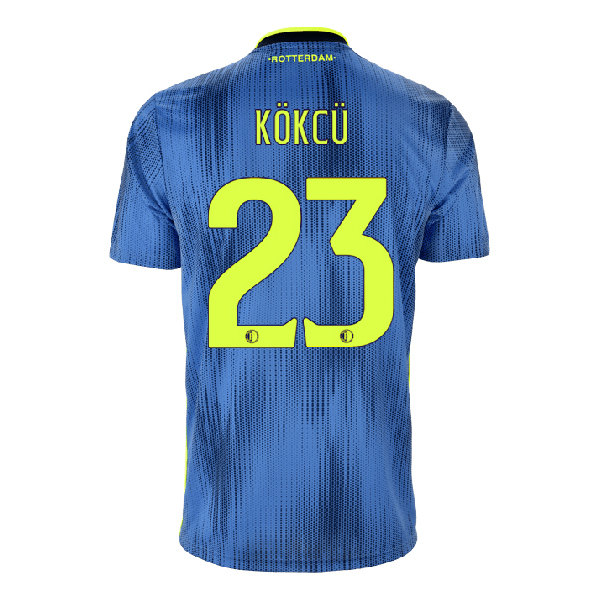 Niño Orkun Kokcu 23 2ª Equipación Azul Camiseta 2019/20 La Camisa Chile
