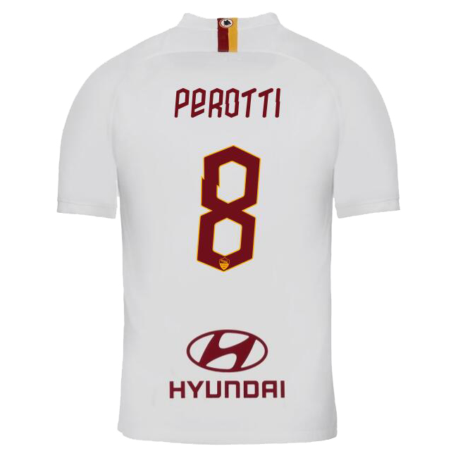 Niño Diego Perotti 8 2ª Equipación Blanco Camiseta 2019/20 La Camisa Chile