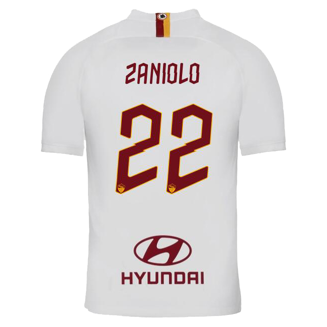 Niño Nicolo Zaniolo 22 2ª Equipación Blanco Camiseta 2019/20 La Camisa Chile