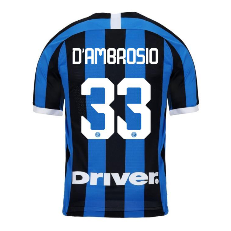 Niño Danilo D'Ambrosio 33 1ª Equipación Azul Negro Camiseta 2019/20 La Camisa Chile