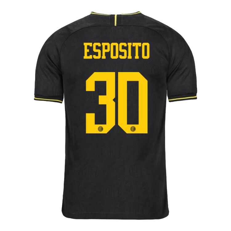 Niño Sebastiano Esposito 30 3ª Equipación Negro Camiseta 2019/20 La Camisa Chile