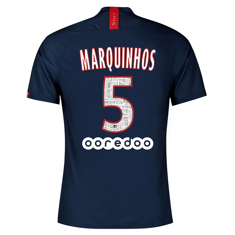 Niño Marquinhos 5 1ª Equipación Azul Real Camiseta 2019/20 La Camisa Chile