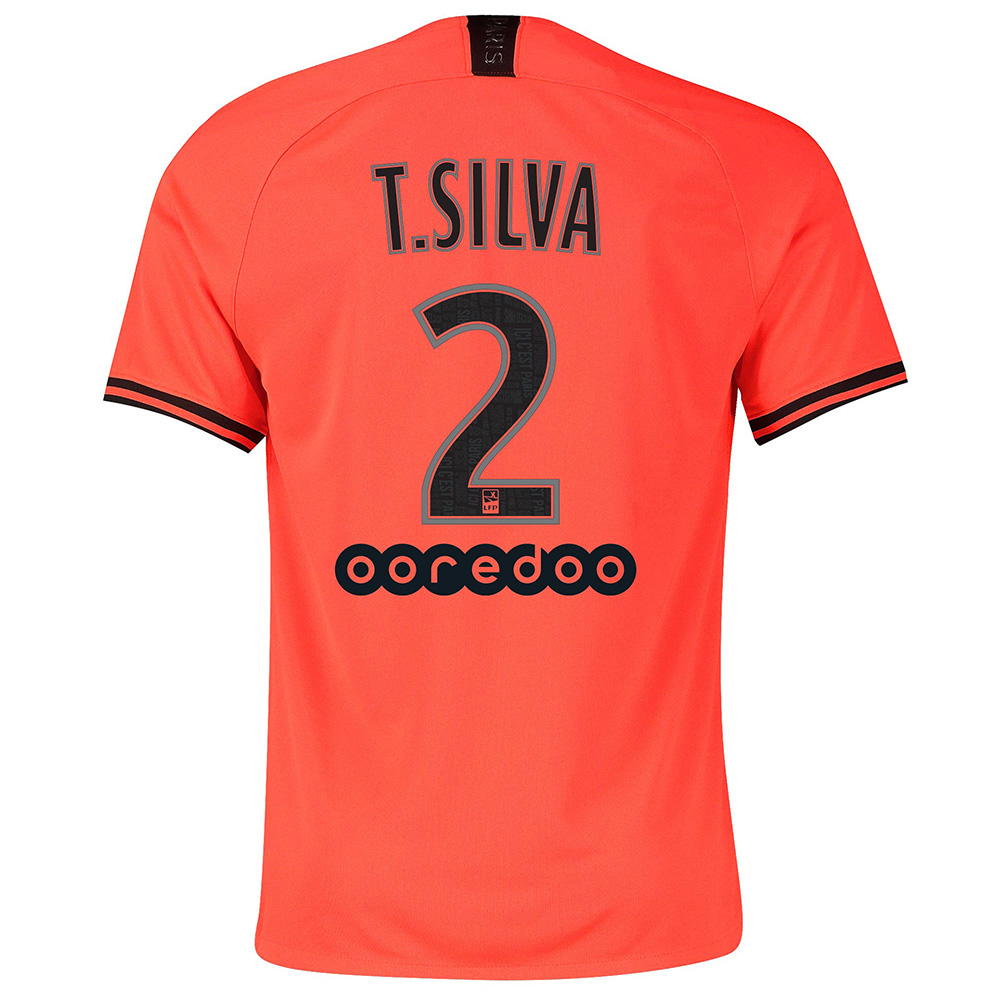 Niño Thiago Silva 2 2ª Equipación Naranja Camiseta 2019/20 La Camisa Chile
