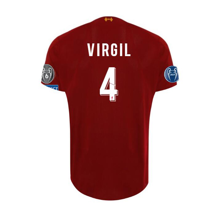 Niño Virgil van Dijk 4 1ª Equipación Rojo Camiseta 2019/20 La Camisa Chile