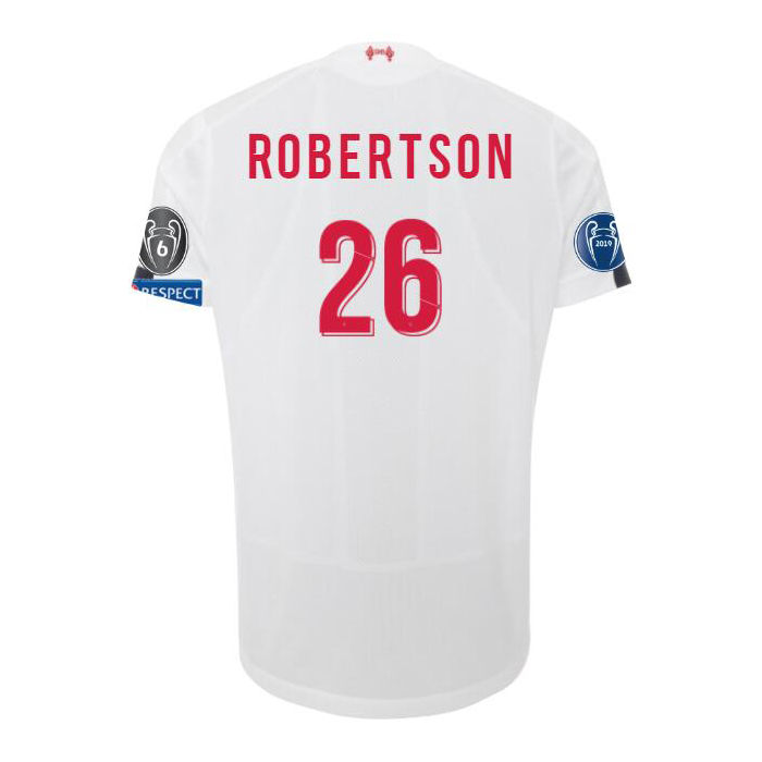 Niño Andrew Robertson 26 2ª Equipación Blanco Camiseta 2019/20 La Camisa Chile