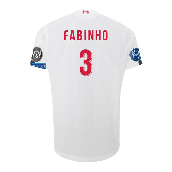 Niño Fabinho 3 2ª Equipación Blanco Camiseta 2019/20 La Camisa Chile