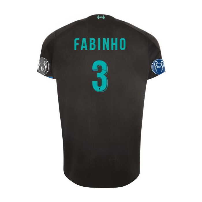 Niño Fabinho 3 3ª Equipación Negro Camiseta 2019/20 La Camisa Chile