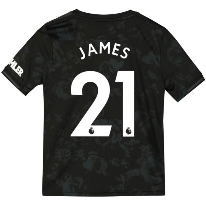 Niño James Man Utd 21 3ª Equipación Negro Camiseta 2019/20 La Camisa Chile