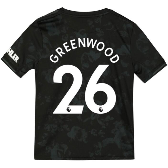 Niño Mason Greenwood 26 3ª Equipación Negro Camiseta 2019/20 La Camisa Chile