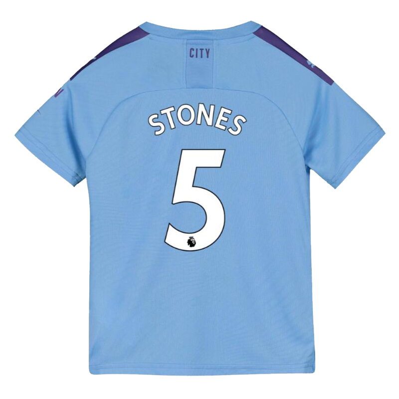 Niño John Stones 5 1ª Equipación Azul Camiseta 2019/20 La Camisa Chile