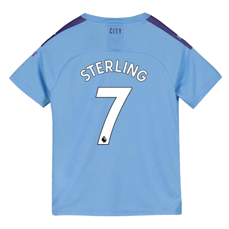 Niño Raheem Sterling 7 1ª Equipación Azul Camiseta 2019/20 La Camisa Chile
