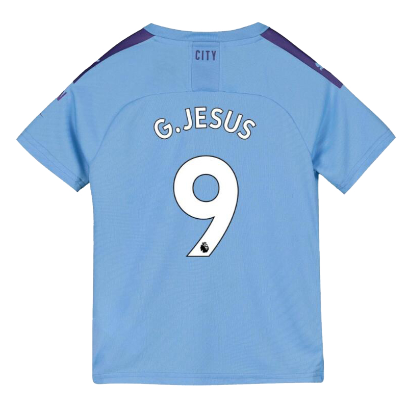 Niño Gabriel Jesus 9 1ª Equipación Azul Camiseta 2019/20 La Camisa Chile