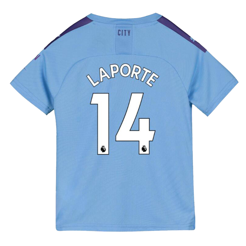 Niño Aymeric Laporte 14 1ª Equipación Azul Camiseta 2019/20 La Camisa Chile