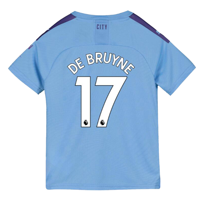 Niño Kevin De Bruyne 17 1ª Equipación Azul Camiseta 2019/20 La Camisa Chile
