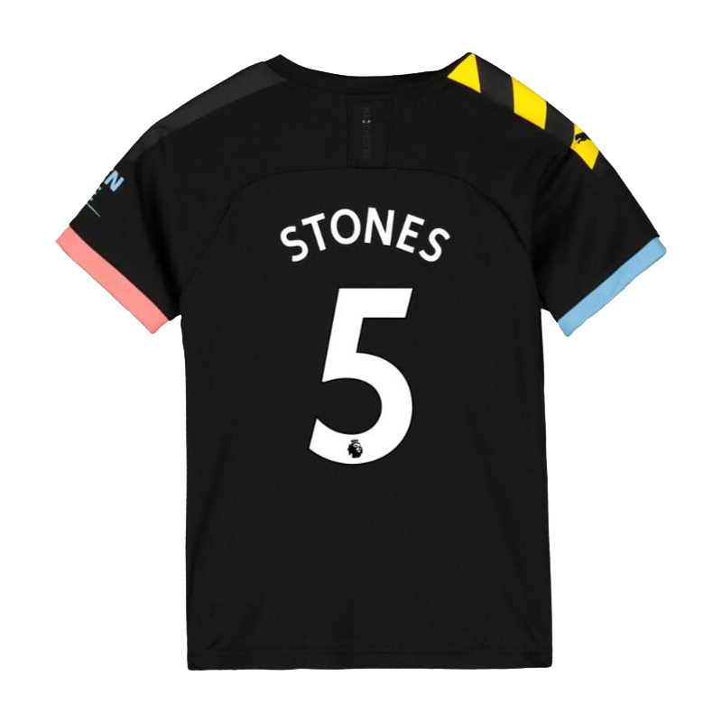 Niño John Stones 5 2ª Equipación Negro Camiseta 2019/20 La Camisa Chile