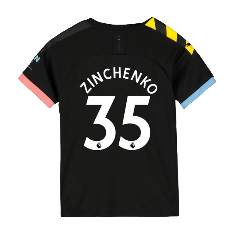 Niño Oleksandr Zinchenko 11 2ª Equipación Negro Camiseta 2019/20 La Camisa Chile