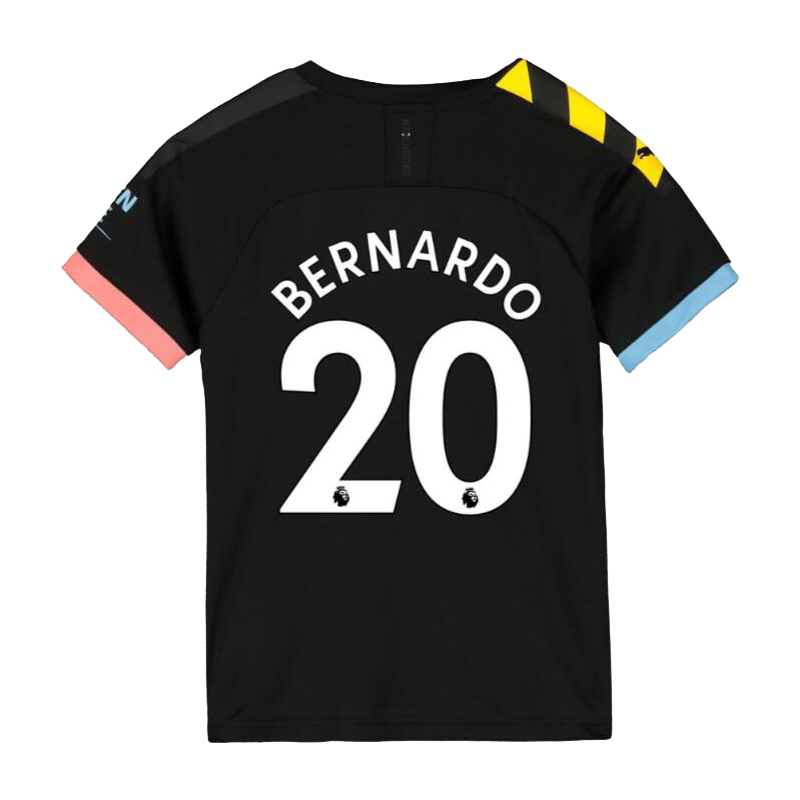 Niño Bernardo Silva 20 2ª Equipación Negro Camiseta 2019/20 La Camisa Chile