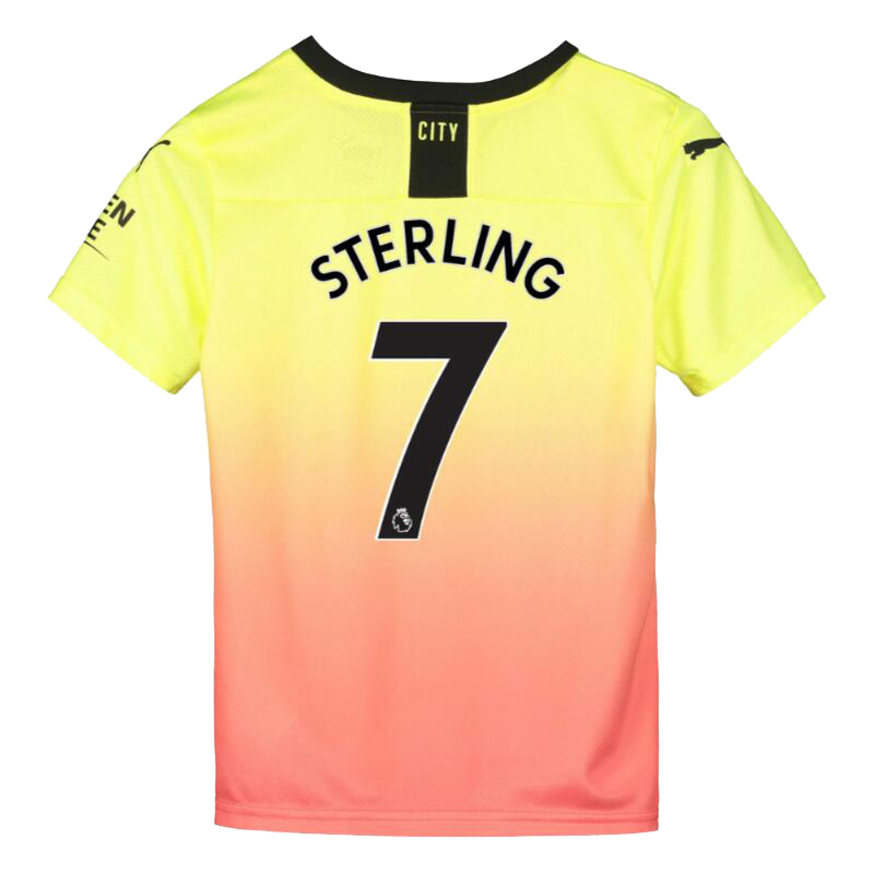 Niño Raheem Sterling 7 3ª Equipación Amarillo Naranja Camiseta 2019/20 La Camisa Chile