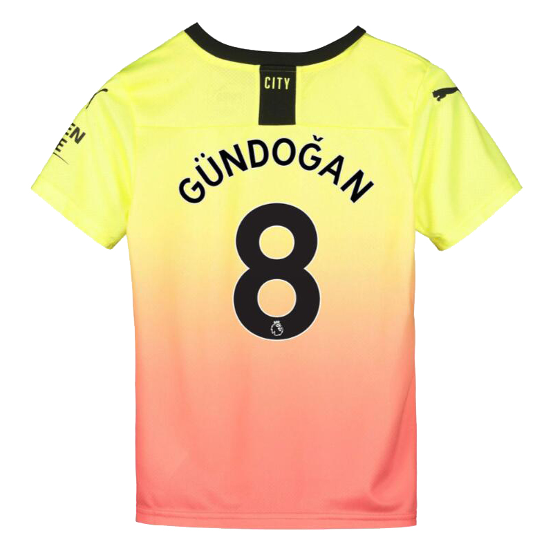 Niño Ilkay Gundogan 8 3ª Equipación Amarillo Naranja Camiseta 2019/20 La Camisa Chile