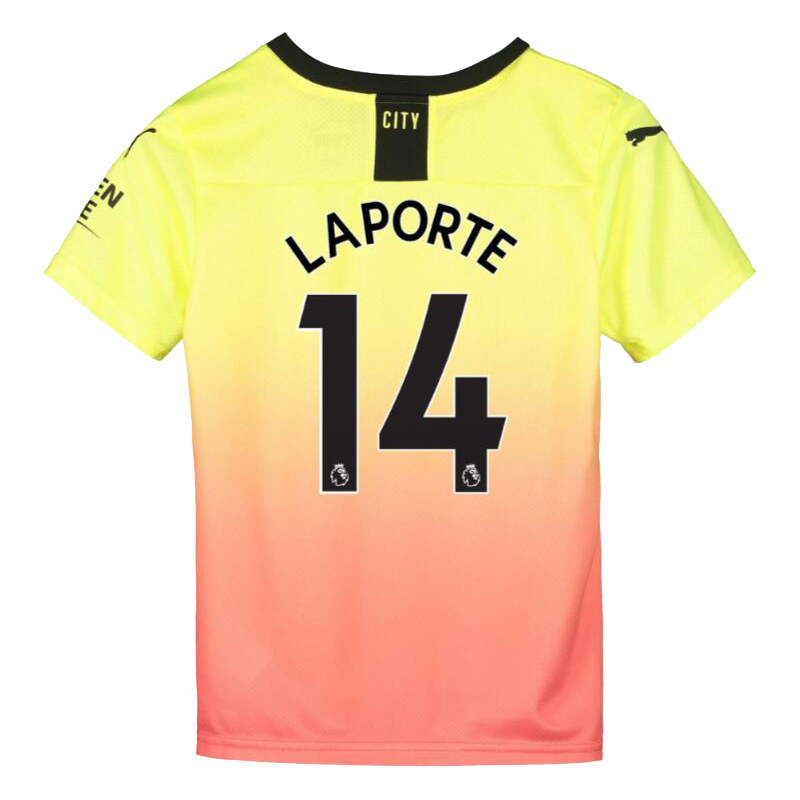 Niño Aymeric Laporte 14 3ª Equipación Amarillo Naranja Camiseta 2019/20 La Camisa Chile